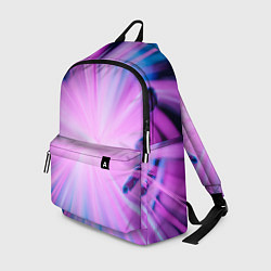 Рюкзак Неоновые лучи из центра - Розовый, цвет: 3D-принт