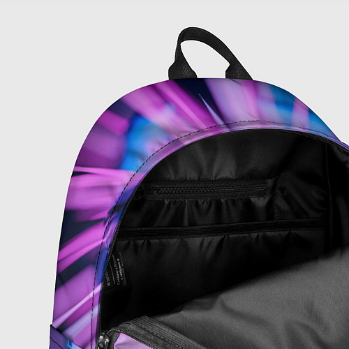 Рюкзак Неоновые лучи из центра - Розовый / 3D-принт – фото 4