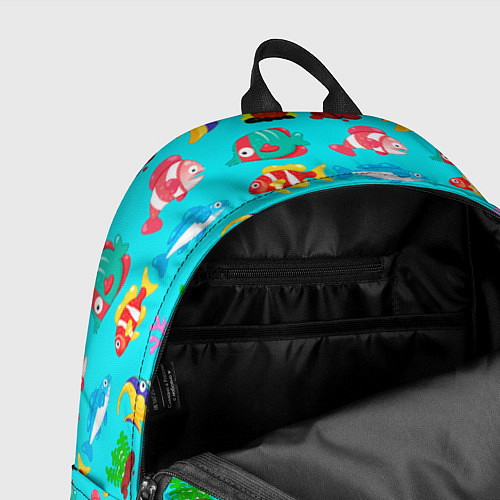 Рюкзак THE UNDERWATER WORLD OF MARINE FISH / 3D-принт – фото 4