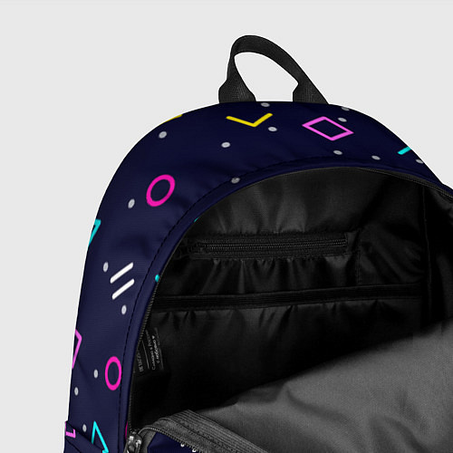 Рюкзак Neon geometric shapes / 3D-принт – фото 4