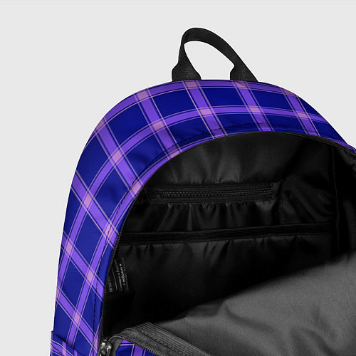 Рюкзак Фиолетовый клетчатый узор / 3D-принт – фото 4