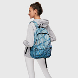 Рюкзак Абстрактная киберпанк броня - Голубой, цвет: 3D-принт — фото 2