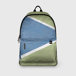 Рюкзак Абстрактная геометрическая компиляция - Зелёный, цвет: 3D-принт — фото 2