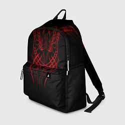 Рюкзак Красный узор с глазами на спине, цвет: 3D-принт