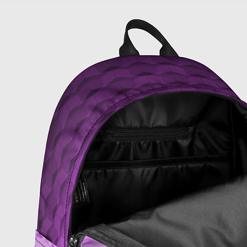 Рюкзак Фиолетово-розовый геометрический узор Градиент / 3D-принт – фото 4