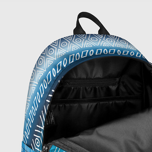 Рюкзак Узор в стиле бохо на синем фоне / 3D-принт – фото 4