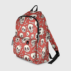 Рюкзак Черепа на красном фоне, цвет: 3D-принт