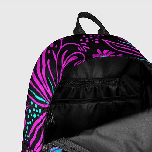 Рюкзак Purple flowers pattern / 3D-принт – фото 4