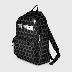 Рюкзак The Witcher glitch на темном фоне: символ сверху, цвет: 3D-принт