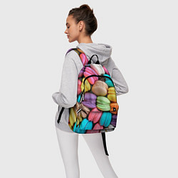 Рюкзак Цветные Макаруны, цвет: 3D-принт — фото 2