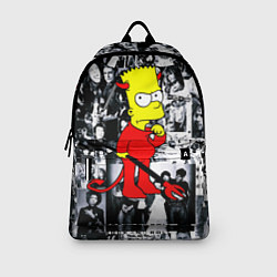 Рюкзак Барт Симпсон - чёрт на фоне своих подопечных, цвет: 3D-принт — фото 2