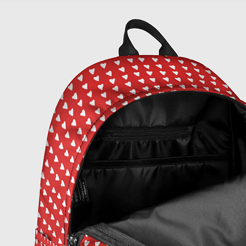 Рюкзак Красные сердечки паттерн / 3D-принт – фото 4