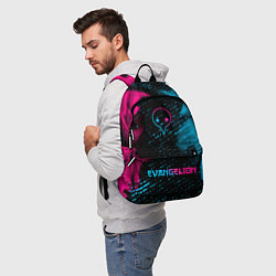Рюкзак Evangelion - neon gradient: символ сверху надпись, цвет: 3D-принт — фото 2