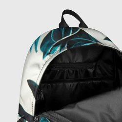 Рюкзак Листья тропические тёмно-синие, цвет: 3D-принт — фото 2
