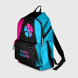 Рюкзак Black Clover - neon gradient: символ, надпись, цвет: 3D-принт