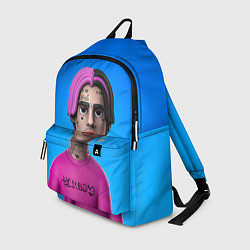 Рюкзак Lil Peep На Синем Фоне, цвет: 3D-принт