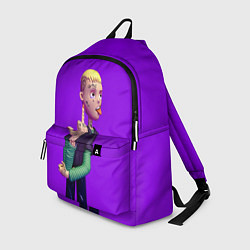Рюкзак Lil Peep На Фиолетовом Фоне, цвет: 3D-принт