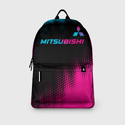 Рюкзак Mitsubishi - neon gradient: символ сверху, цвет: 3D-принт — фото 2