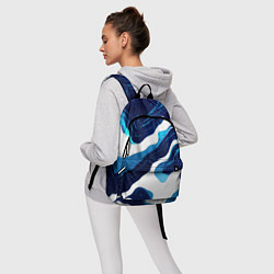 Рюкзак Синие разводы краски, цвет: 3D-принт — фото 2