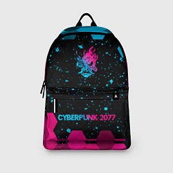 Рюкзак Cyberpunk 2077 - neon gradient: символ, надпись, цвет: 3D-принт — фото 2