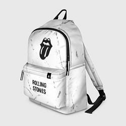 Рюкзак Rolling Stones glitch на светлом фоне: символ, над, цвет: 3D-принт