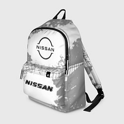 Рюкзак Nissan speed шины на светлом: символ, надпись, цвет: 3D-принт