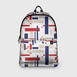 Рюкзак Геометрический узор Орион красно-синий на белом, цвет: 3D-принт — фото 2
