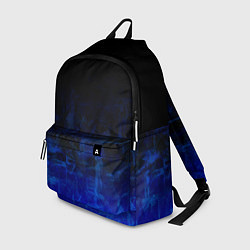 Рюкзак Однотонный черный и темно синий гранжевый градиент, цвет: 3D-принт