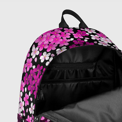 Рюкзак Маленькие розовые цветочки / 3D-принт – фото 4