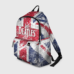 Рюкзак The Beatles - лого на фоне флага Великобритании, цвет: 3D-принт