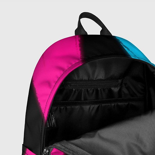 Рюкзак Fiat - neon gradient: символ, надпись / 3D-принт – фото 4
