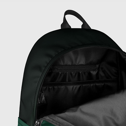 Рюкзак Черный и бирюзово - зеленый, текстурированный под / 3D-принт – фото 4