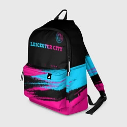Рюкзак Leicester City - neon gradient: символ сверху, цвет: 3D-принт