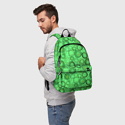 Рюкзак Ярко-зеленый неоновый абстрактный узор, цвет: 3D-принт — фото 2