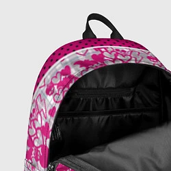 Рюкзак Розовые черепа паттерн, цвет: 3D-принт — фото 2
