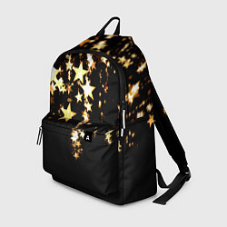 Рюкзак Золотые праздничные звезды, цвет: 3D-принт