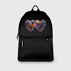 Рюкзак Два разноцветных сердечка, цвет: 3D-принт — фото 2