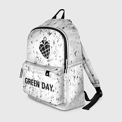 Рюкзак Green Day glitch на светлом фоне: символ, надпись, цвет: 3D-принт