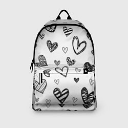 Рюкзак Сердца нарисованные карандашом, цвет: 3D-принт — фото 2