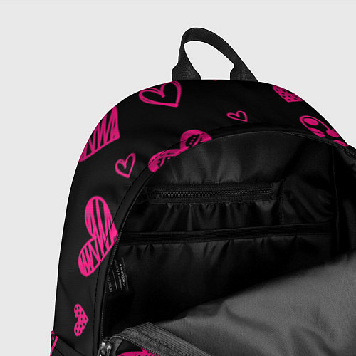 Рюкзак Розовые сердца / 3D-принт – фото 4
