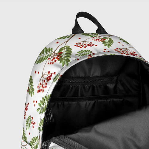 Рюкзак Ветки рябины на белом / 3D-принт – фото 4