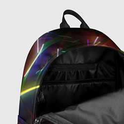 Рюкзак Разноцветные неоновые линии, цвет: 3D-принт — фото 2