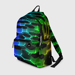 Рюкзак Неоновые шестиугольники, цвет: 3D-принт