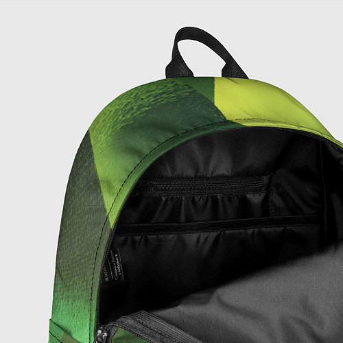 Рюкзак Зелёные абстрактные волны / 3D-принт – фото 4