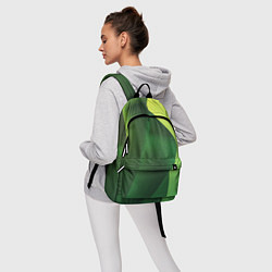 Рюкзак Зелёные абстрактные волны, цвет: 3D-принт — фото 2