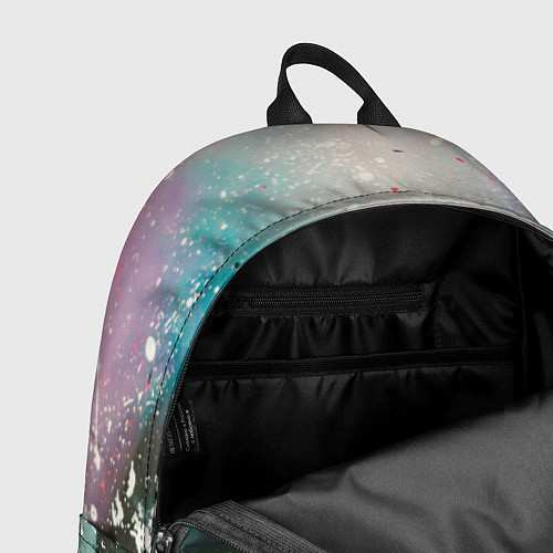 Рюкзак Абстрактный голубой туман, краски и блёстки / 3D-принт – фото 4