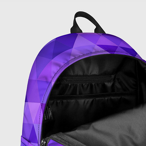 Рюкзак Фиолетовые фигуры / 3D-принт – фото 4