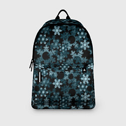 Рюкзак Новогодний рождественский темно синий узор со снеж, цвет: 3D-принт — фото 2