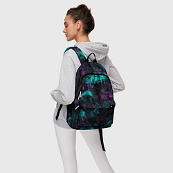 Рюкзак Неоновые Коралы, цвет: 3D-принт — фото 2