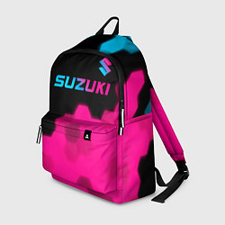 Рюкзак Suzuki - neon gradient: символ сверху, цвет: 3D-принт